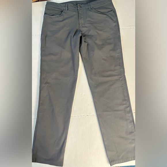 Lululemon ABC Pants Mens 36x33 Classic Warpstreme‎ LM5426S Grey Performance Golf - Picture 1 of 9